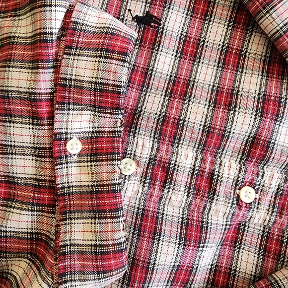 Ralph Lauren button shirt Tartan plaid red medium - Picture 10 of 10
